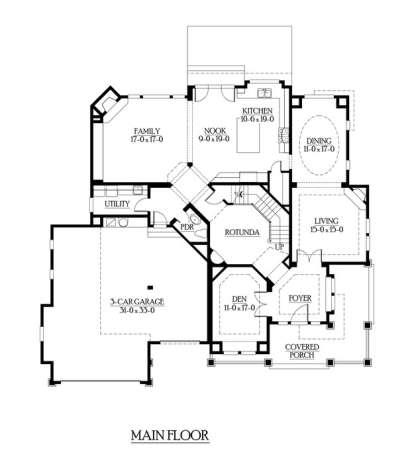 Floorplan 1 for House Plan #341-00168