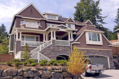 Luxury House Plan #341-00171 Elevation Photo