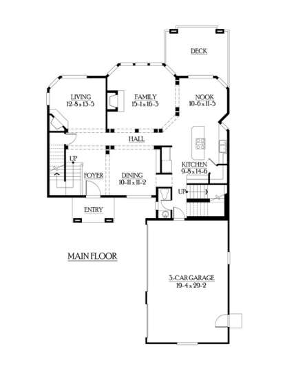 Floorplan 1 for House Plan #341-00172