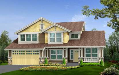 Craftsman House Plan #341-00197 Elevation Photo