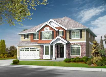 Craftsman House Plan #341-00218 Elevation Photo