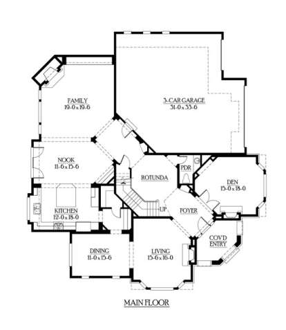 Floorplan 1 for House Plan #341-00255