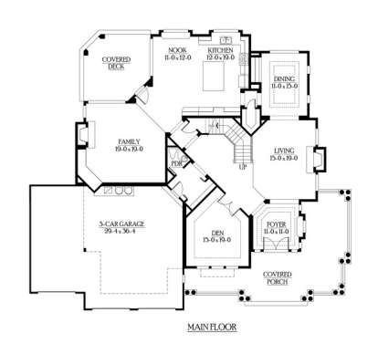 Floorplan 1 for House Plan #341-00256