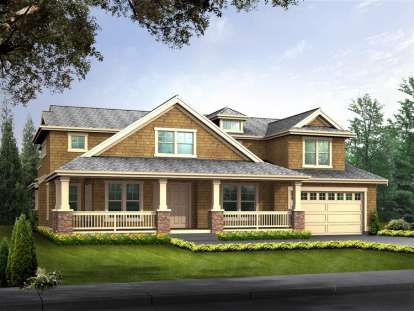 Craftsman House Plan #341-00260 Elevation Photo