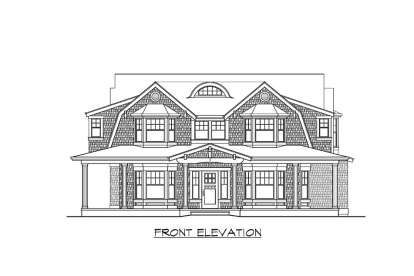 Coastal House Plan #341-00261 Elevation Photo