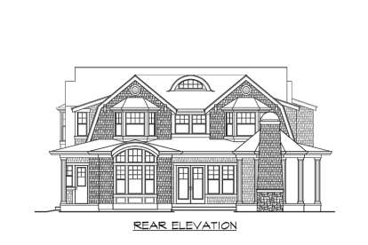 Coastal House Plan #341-00261 Elevation Photo