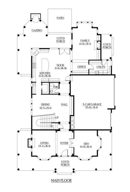 Floorplan 1 for House Plan #341-00261