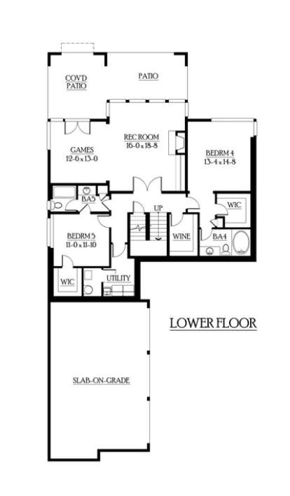 Floorplan 1 for House Plan #341-00290