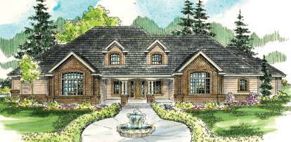 Classical House Plan #035-00450 Elevation Photo