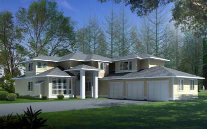 Contemporary House Plan #692-00080 Elevation Photo