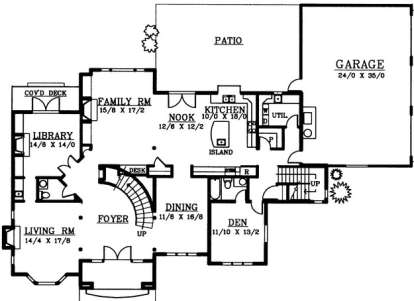 Floorplan 1 for House Plan #692-00117