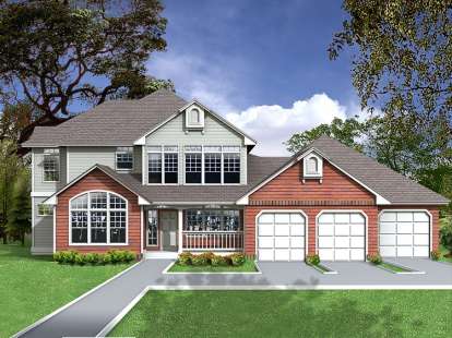 Traditional House Plan #692-00227 Elevation Photo