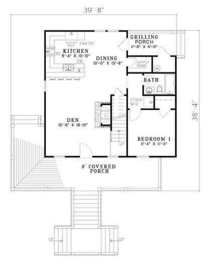 Floorplan 1 for House Plan #110-00814