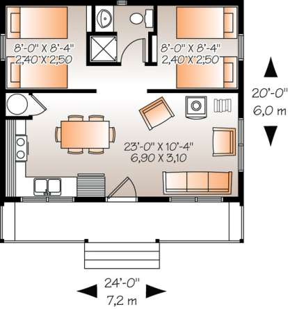 Floorplan 1 for House Plan #034-00177