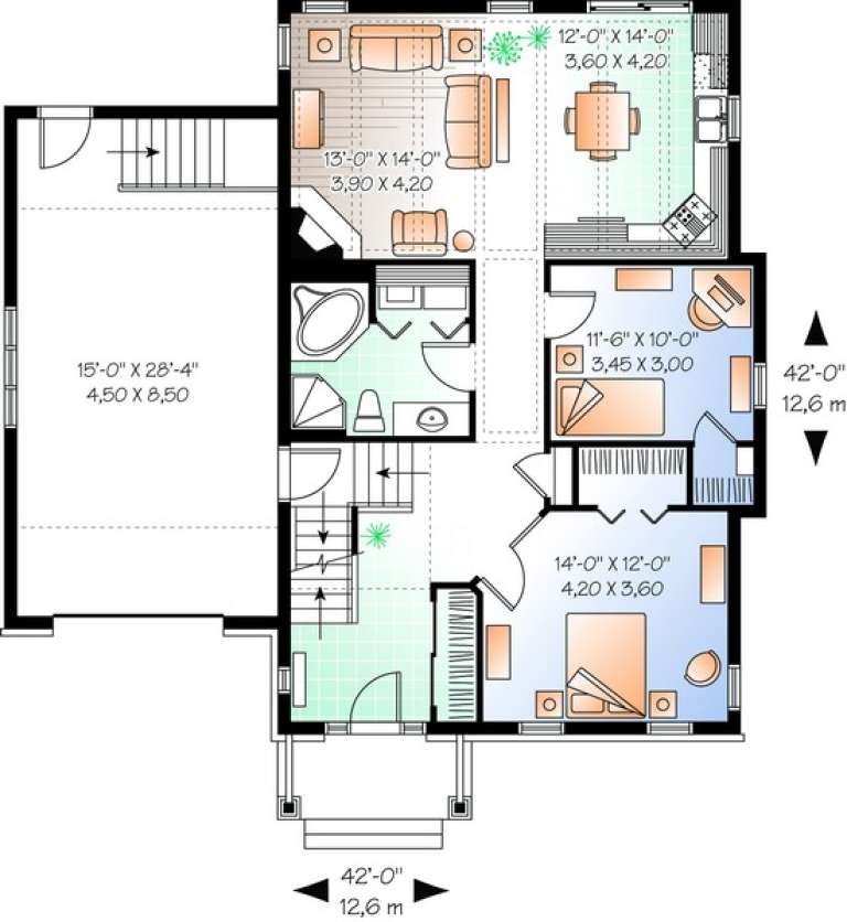 House Plan House Plan #6630 Drawing 1