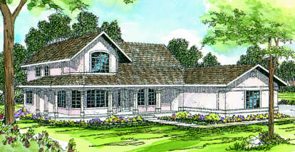Country House Plan #035-00026 Elevation Photo