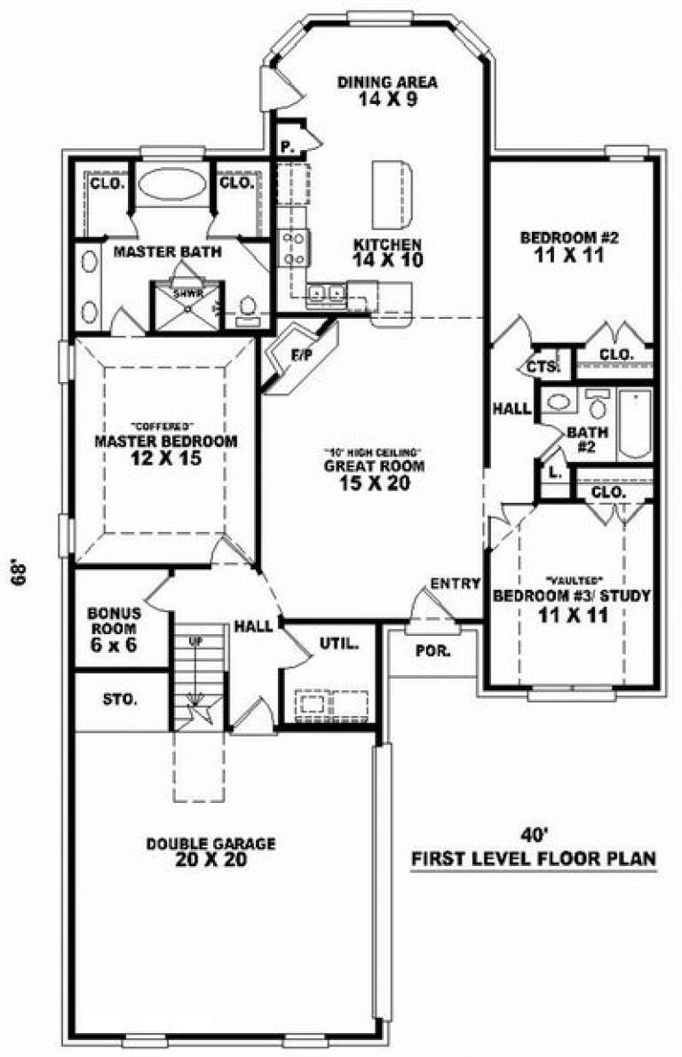 House Plan House Plan #7129 Drawing 1