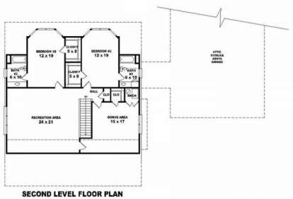 Floorplan 2 for House Plan #053-00591