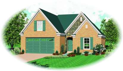 French Country House Plan #053-00602 Elevation Photo