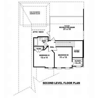 Floorplan 2 for House Plan #053-00633