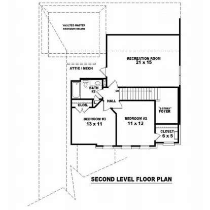 Floorplan 2 for House Plan #053-00639