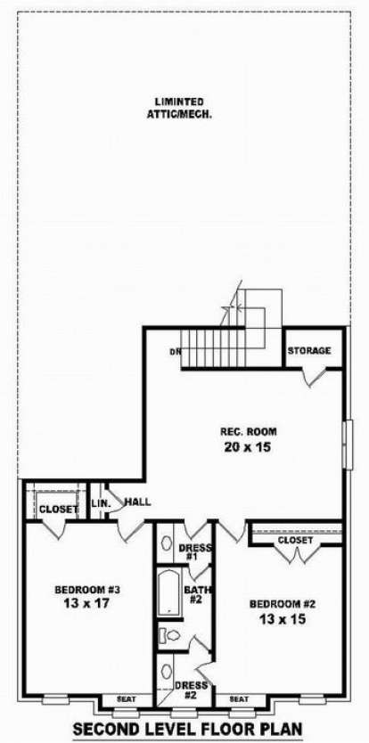 Floorplan 2 for House Plan #053-00642