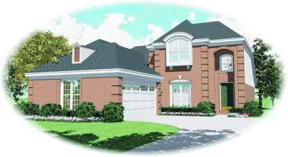 French Country House Plan #053-00663 Elevation Photo