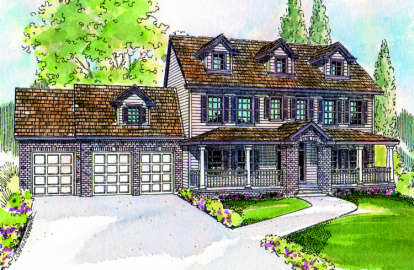 Country House Plan #035-00082 Elevation Photo