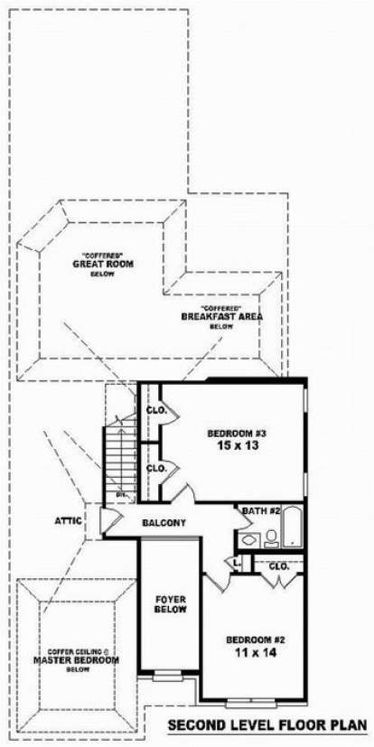 Floorplan 2 for House Plan #053-00761