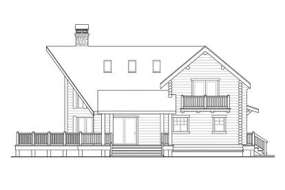 Cabin House Plan #035-00088 Elevation Photo