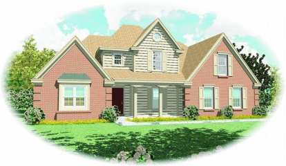 French Country House Plan #053-00796 Elevation Photo