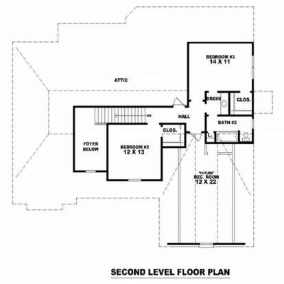 Floorplan 2 for House Plan #053-00796
