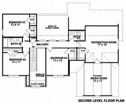 Floorplan 2 for House Plan #053-00824