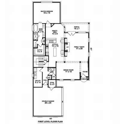 Floorplan 1 for House Plan #053-00865