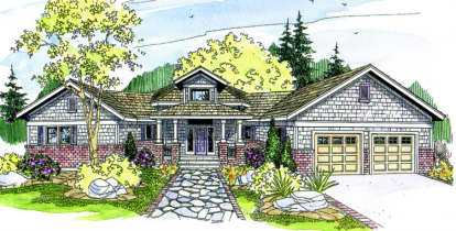 Country House Plan #035-00098 Elevation Photo