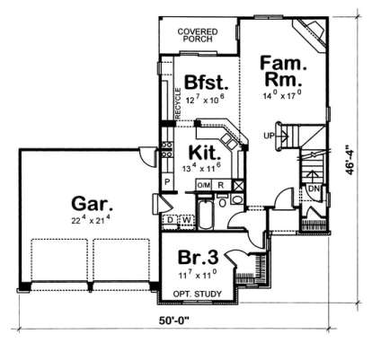 Floorplan 1 for House Plan #402-01053