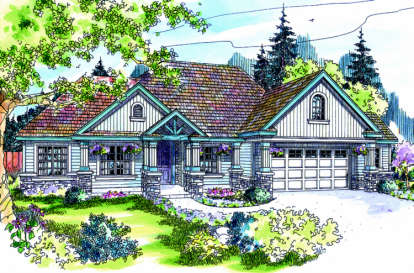 Ranch House Plan #035-00102 Elevation Photo