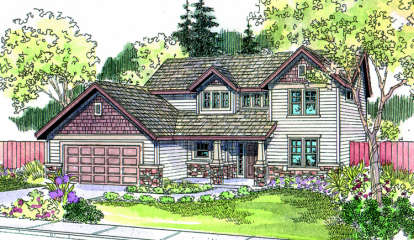 Craftsman House Plan #035-00116 Elevation Photo