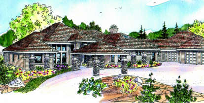 Ranch House Plan #035-00159 Elevation Photo