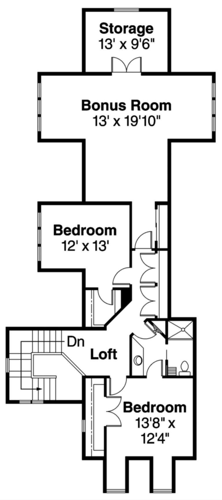 House Plan House Plan #822 Drawing 2