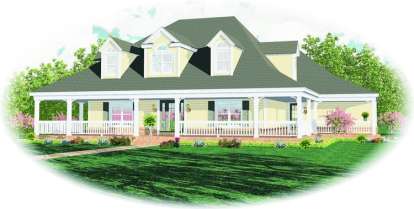 Country House Plan #053-00916 Elevation Photo