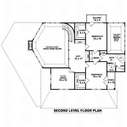 Floorplan 2 for House Plan #053-00983