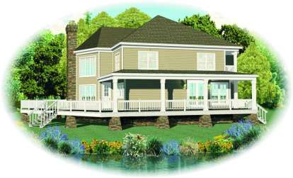 Country House Plan #053-00985 Elevation Photo
