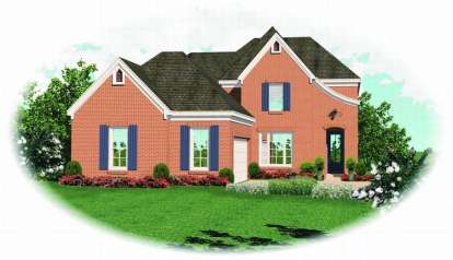 French Country House Plan #053-01013 Elevation Photo