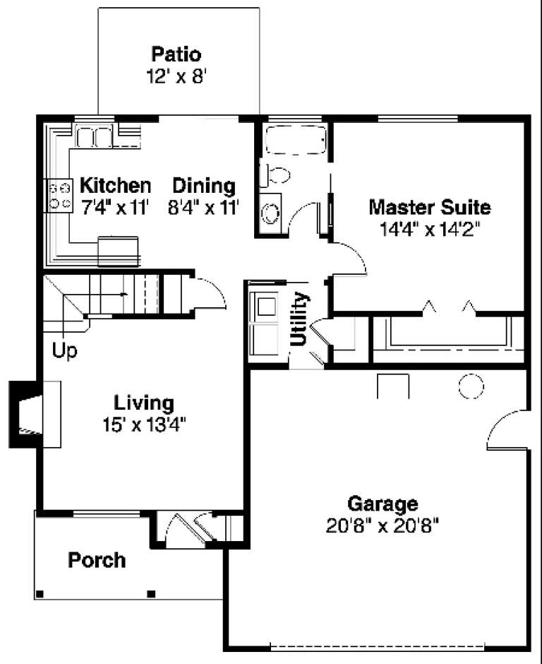 House Plan House Plan #852 Drawing 1