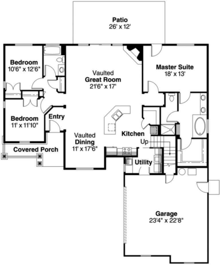 House Plan House Plan #854 Drawing 1