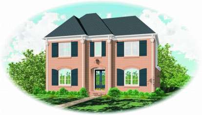French Country House Plan #053-01208 Elevation Photo