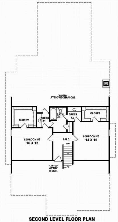 Floorplan 2 for House Plan #053-01308