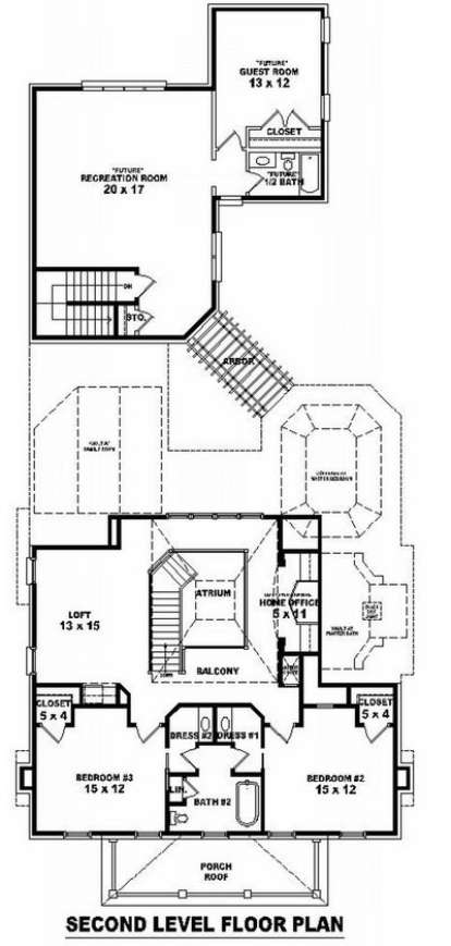 Floorplan 2 for House Plan #053-01323
