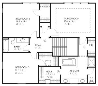 Upper for House Plan #1637-00075